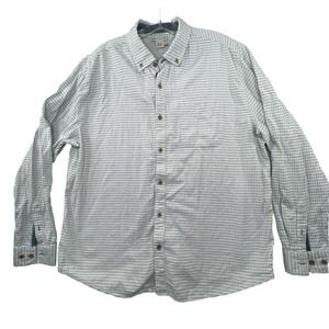 Carbon 2 Cobalt Long Sleeve Button Up Shirt Mens L Large White Embroidered